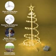 TheDisplayOutlet 2' Lighted Spiral Xmas Tree Battery Powered Image