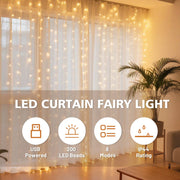 TheDisplayOutlet Curtain Lights Indoor Outdoor Image
