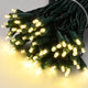 TheDisplayOutlet 200' Mini Christmas String Lights Outdoor 110V Warm White, Green Wire Image