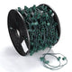 TheDisplayOutlet C9 Light Stringer Bistro Outdoor String Light 120V, 1000ft Green Image
