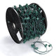 TheDisplayOutlet C9 Light Stringer Bistro Outdoor String Light 120V, 1000ft Green Image