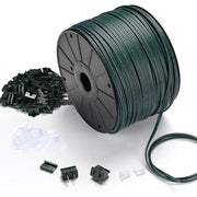 TheDisplayOutlet 500ft Outdoor Electrical Zip-Cord Wire SPT-1 w/ Plugs & End Caps Image