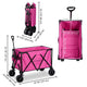 TheDisplayOutlet 225L Folding Wagon Cart Pink Wagon for Event TradeShow Image