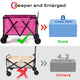 TheDisplayOutlet 225L Folding Wagon Cart Pink Wagon for Event TradeShow Image
