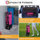 TheDisplayOutlet 225L Folding Wagon Cart Pink Wagon for Event TradeShow Image