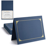 TheDisplayOutlet 8.5x11 Certificate Holders Navy Blue Cardboard 30ct/pk Image