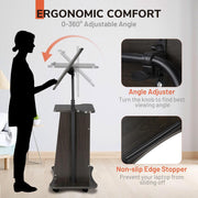 Adjustable Mobile Laptop Cart with Storage