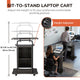 Adjustable Mobile Laptop Cart with Storage