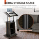 TheDisplayOutlet Adjustable Mobile Laptop Cart with Storage Image