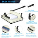 TheDisplayOutlet 12" Steel Manual Guillotine, Paper Cutter and Trimmer(400-sheet capacity) Image