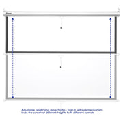Instahibit Wall/Ceiling Mounted Pull Down Projector Screen 72" 4:3