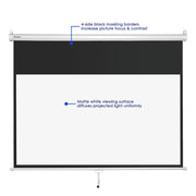 Instahibit Wall/Ceiling Mounted Pull Down Projector Screen 72" 16:9