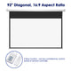 TheDisplayOutlet DSP Motorized Projector Screen 92" 16:9 Wall Ceiling Image