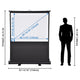 TheDisplayOutlet Portable Floor Stand Retractable Projector Screen 60" 4:3 Image