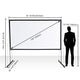 TheDisplayOutlet Ecom Portable Freestand Front Projector Screen w/ Legs 100" 16:9 Image