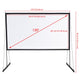 TheDisplayOutlet Ecom Portable Freestand Front Projector Screen w/ Legs 120" 16:9 Image