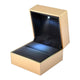 TheDisplayOutlet Engagement Ring Box with Light for Wedding Proposal, Gold Image
