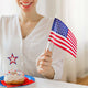 TheDisplayOutlet American Small Flag in Bulk 8"x5" Image