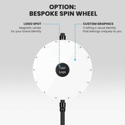 TheDisplayOutlet WinSpin 24" Prize Wheel Round Base Stand Spinning Wheel Image