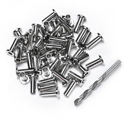 TheDisplayOutlet 1/8" Cable Railing Kit 50pcs Protector Sleeves 316 Stainless Steel Image