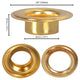 TheDisplayOutlet Grommets (Eyelets & Washers) #0 #2 #4 Hardware Fasteners, #0, Brass Image