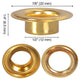 TheDisplayOutlet Grommets (Eyelets & Washers) #0 #2 #4 Hardware Fasteners, #4, Brass Image