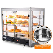 Food Warmer Display Cabinet 3-Tier 27x15x24 (Dimmable Light)