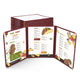 Wine Red Clear Menu Covers 8.5x11