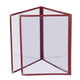 TheDisplayOutlet Wine Red Clear Menu Covers 8.5x14 30ct/pk, Tri-fold 6-View Image