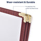 Wine Red Clear Menu Covers 8.5x14