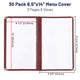 TheDisplayOutlet Wine Red Clear Menu Covers 8.5x14 30ct/pk Image