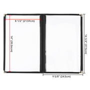 Clear Menu Covers 8.5x14 Black Menu Books