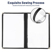 Clear Menu Covers 8.5x14 Black Menu Books