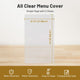 TheDisplayOutlet Clear Menu Covers 30ct/Pack 1-Page 2-View, 8.5x14 Image