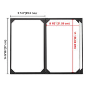 Custom Menu Covers PU Leather 8.5x14 4-View 10ct/pk