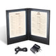 TheDisplayOutlet LED Backlit Menus Illuminated with Adaptor, 5.5x7in Book Style 2-View 1ct/pk Image