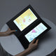 TheDisplayOutlet LED Backlit Menus Illuminated with Adaptor, 5.8x8.3in Book Style 2-View 1ct/pk Image