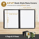 TheDisplayOutlet Menu Covers PU Leather 10ct/Pack 8.5x11 6-View Clear Sleeve Image