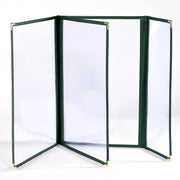TheDisplayOutlet Green Clear Menu Covers 8.5x14 & Half Menu Holder 30ct. Image