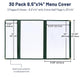 TheDisplayOutlet Green Clear Menu Covers 8.5x14 & Half Menu Holder 30ct. Image