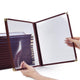 TheDisplayOutlet Wine Red Clear Menu Covers 8.5x11, Book Style 6-View 30ct/pk Image