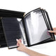 TheDisplayOutlet Clear Menu Covers 8.5x11 Black Menu Holder, Book Style 10-View 20ct/pk Image