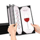 TheDisplayOutlet Menu Covers PU Leather Wine Drinks Menu Holder 4.25x11 5ct/Pack, Book Style 6-View Image