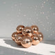TheDisplayOutlet Mirror Disco Ball with Hanging Ring, 7in Rose Gold Image