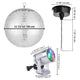 TheDisplayOutlet Disco Light for Party (RGB Light, Mirror Ball & Motor), 12in Image