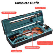 Vif 200A Full Size Violin with Bow Case Maple Wood