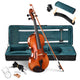 TheDisplayOutlet Advanced Acoustic Violin with Bow Case Maple Wood Image