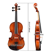 Advanced Acoustic Violin with Bow Case Maple Wood