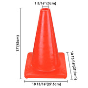 18" Traffic Cones 6-Pack Fluorescent PVC