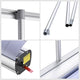 TheDisplayOutlet 33"x79" Retractable Banner Stand with Light for Trade Show Image